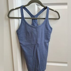 Lululemon Ebb to Street Tank, blue ribbed